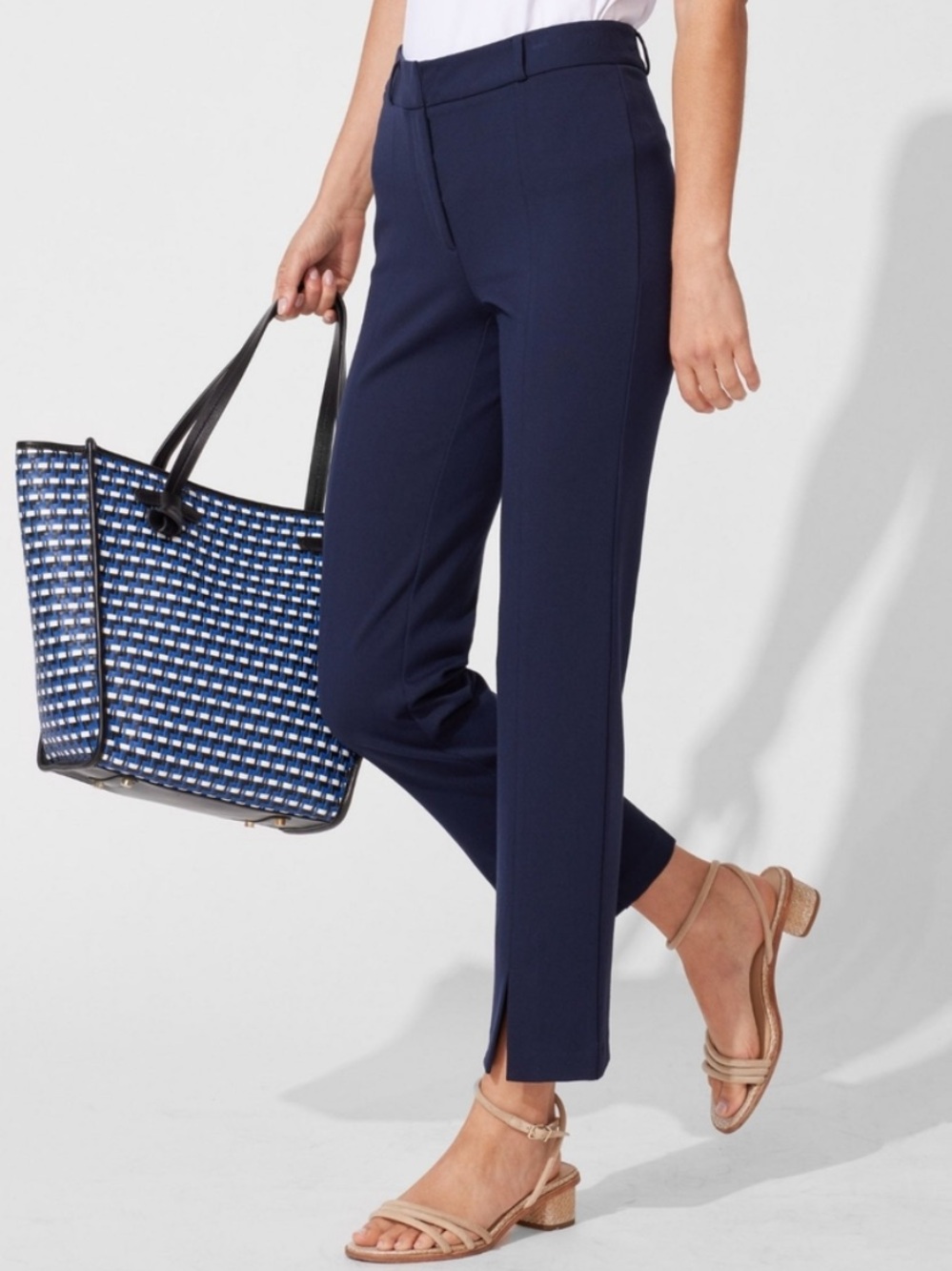 J.Mclaughlin Women’s Deanne Pants In Winter Navy Blue Size 10 - Picture 2 of 14